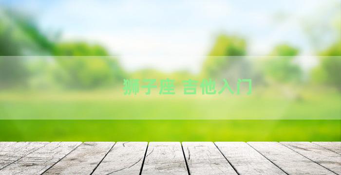 狮子座 吉他入门